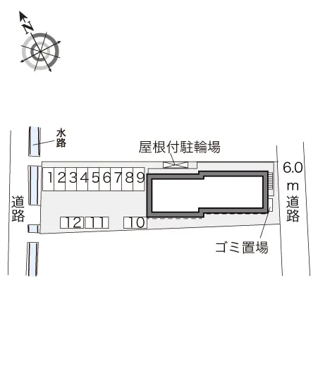 ★手数料０円★姫路市飾磨区中島１丁目　月極駐車場（LP）